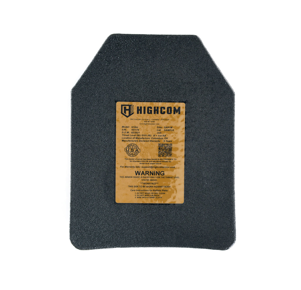 HighCom Guardian 3I10M Level III+ Multi-Curve Ultra-Lightweight PE Armor Plate – High-Mobility Special Threat Defense