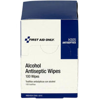First Aid Only Alcohol Wipes, 100 Per Box