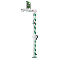 Justrite H5G-2H Floor Mount, Closed ABS Bowl, Freeze Protected Hughes Drench Shower, Galvanized Pipe, 240V