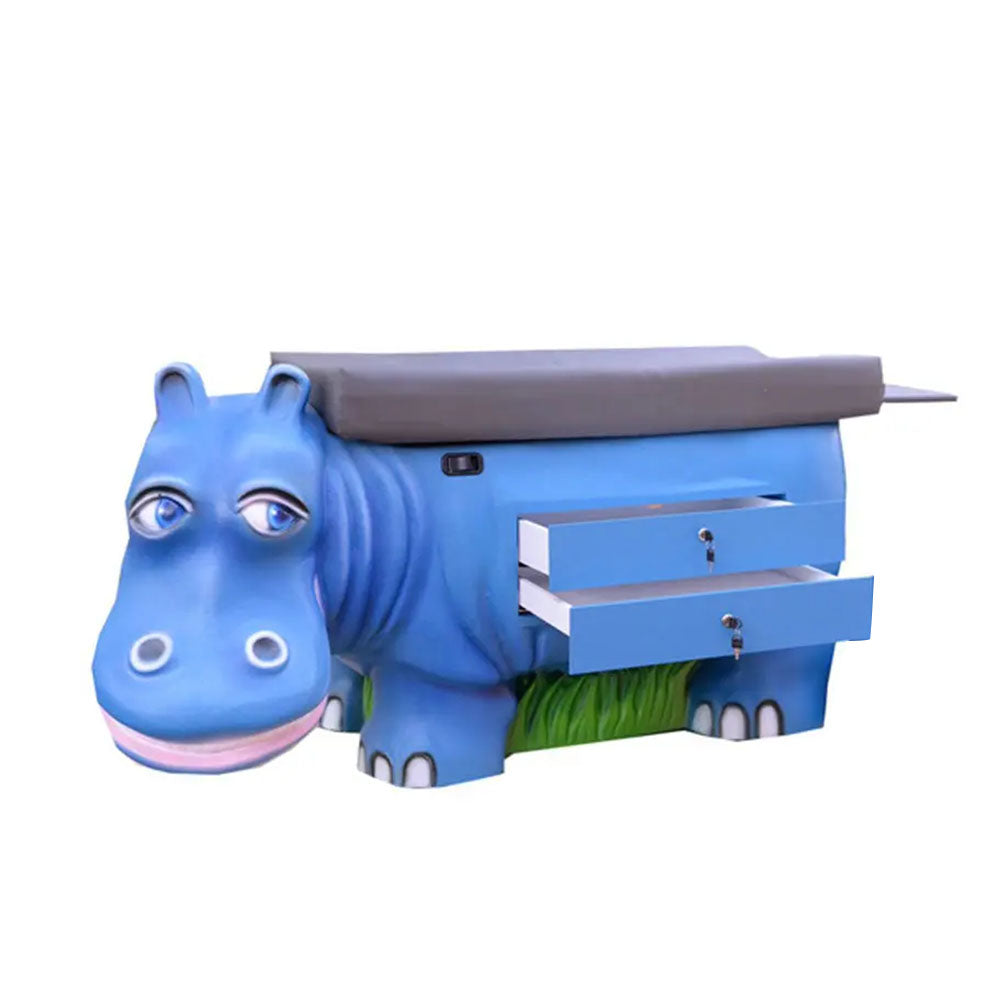 Pedia Pals ZooPals Hippo Pediatric Exam Table | Built-In Storage & Gas-Spring Backrest