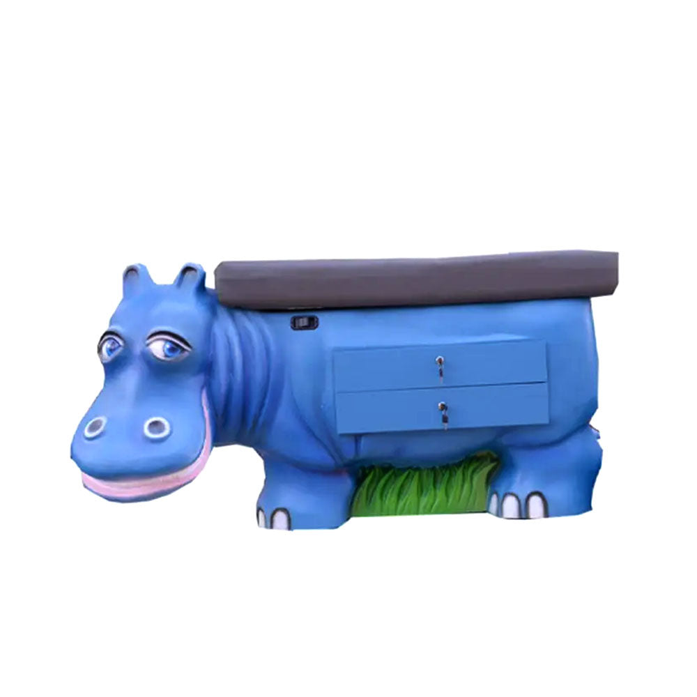 Pedia Pals ZooPals Hippo Pediatric Exam Table | Built-In Storage & Gas-Spring Backrest