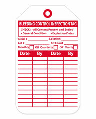 Cubix Safety Bleeding Control Inspection Documentation Tag