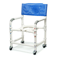 Graham Field Lumex 22" PVC Knockdown Shower Chair with 5" Casters