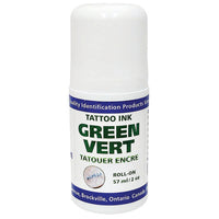 Jorgensen Labs J0276RG Small Animal Tattoo Kit, Needles & Ink, 2oz Roll-On Bottle Green Tattoo Ink