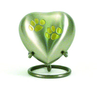 Jorgensen Labs Pewter/Brass Double Paw Odyssey Pet Memorial Urn – Elegant Home Tribute