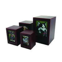 Jorgensen Labs Cherry Finish MDF Photo Box Urn – Elegant Memorial for Home
