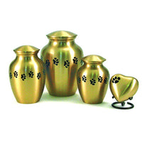 Jorgensen Labs Pawprint Classic Brass Urn – Elegant Pet Memorial for Home Display