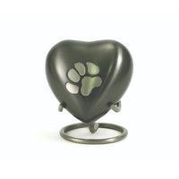 Jorgensen Labs Slate/Pewter Single Paw Odyssey Pet Memorial Urn