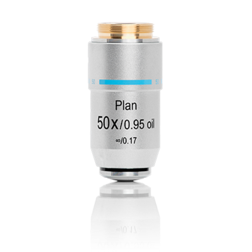 Jorgensen Labs 50x Infinity PLAN Oil Objective – High-Resolution Optical Clarity for Clinical Microscopy