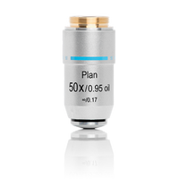 Jorgensen Labs 50x Infinity PLAN Oil Objective – High-Resolution Optical Clarity for Clinical Microscopy