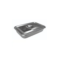 Jorgensen Labs Stainless Steel Instrument Tray with Recessed Handle Lid (10-1/4" x 6-3/4")