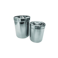 Jorgensen Laboratories Large Stainless Steel Dressing Jar for Clinical Storage