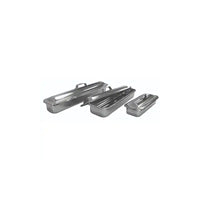 Jorgensen Labs Stainless Steel Catheter and Instrument Tray with Cover and Strap Handle