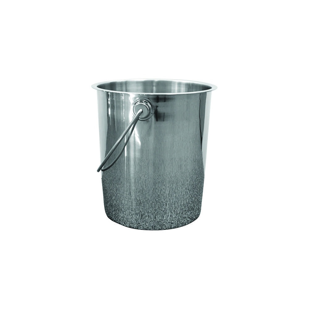 Jorgensen Labs Round Straight Sided Stainless Steel Pail for Clinical Fluid Management