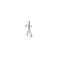 Jorgensen Labs J0400R Stainless Steel IV Fluid Hanger