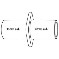Jorgensen Labs Anesthesia Hose Connector - Both Ends 22 mm/ x 22 mm/19 mm