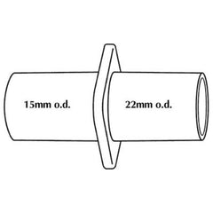 Jorgensen Labs Anesthesia Hose Connector - Both Ends 22 mm/ x 22 mm/19 mm