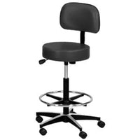 Jorgensen Labs Premium Pneumatic Stool with Back Rest