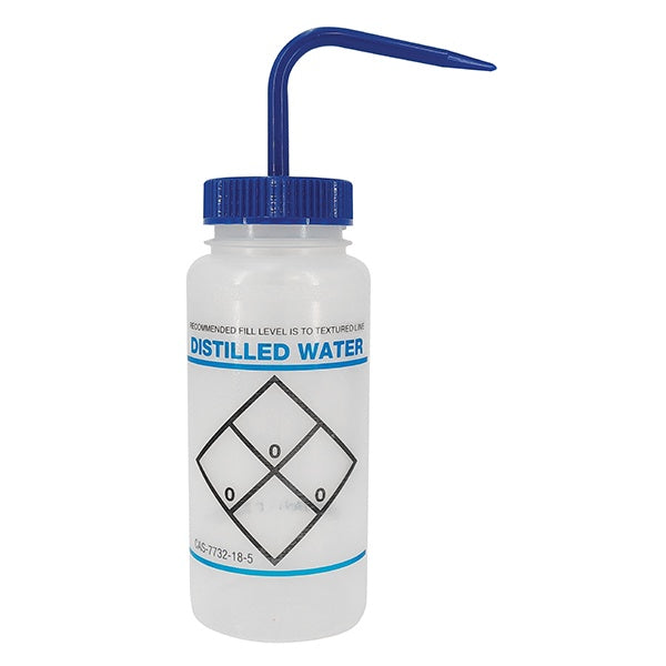 Jorgensen Labs J0817B/J0817K Distilled Water Labeled Wash Bottle