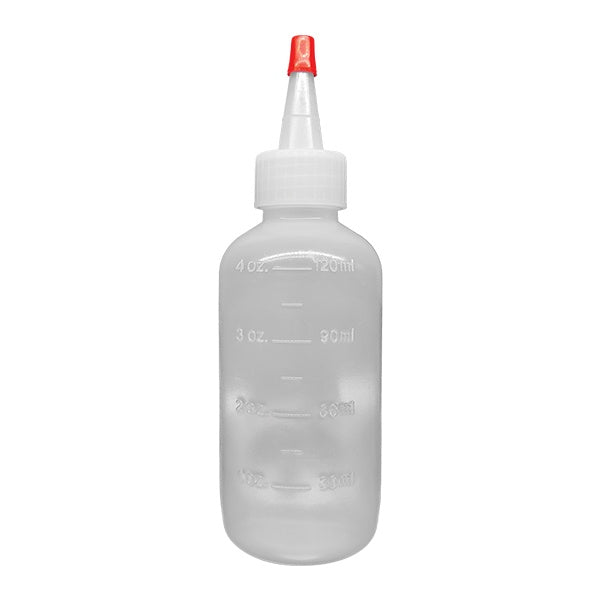 Jorgensen Laboratories J1204 4 oz Boston Round Bottles with Yorker Caps for Dispensing Solutions