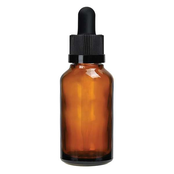 Jorgensen Labs Amber Plastic Dropper Bottle - 1oz