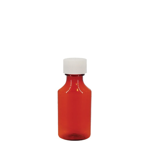 Jorgensen Labs J1207 2 Oz Amber Plastic Graduated Ovals for Liquid Dispensing