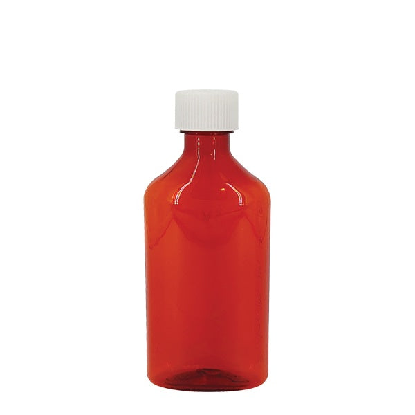 Jorgensen Labs J1207 6 Oz Amber Plastic Graduated Ovals for Liquid Dispensing