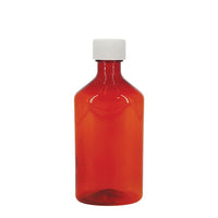 Jorgensen Labs Amber Plastic Graduated Ovals 8oz – Secure Medication Storage for Home Care
