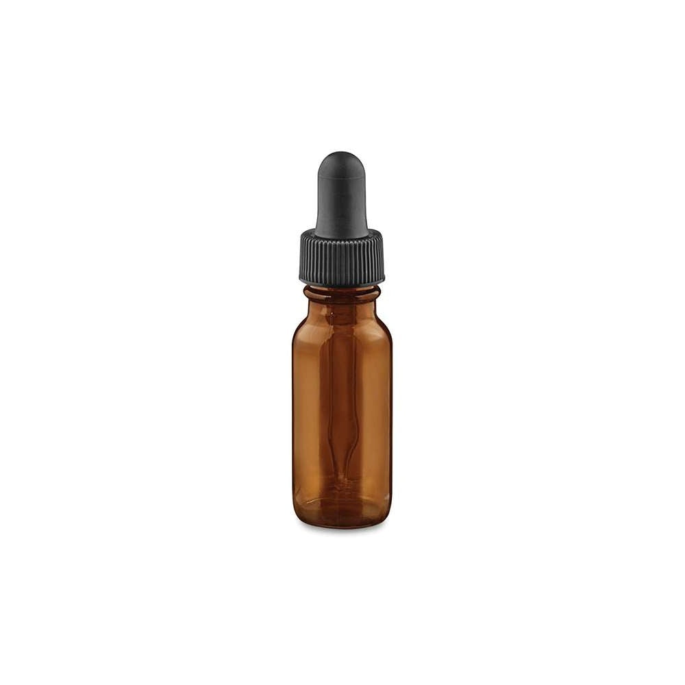Jorgensen Labs Amber Glass Dropper Bottle for Light-Sensitive Liquid Dispensing