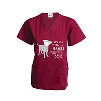 Jorgensen Labs Dog Is Good Surgery Scrub - Medium, Wine