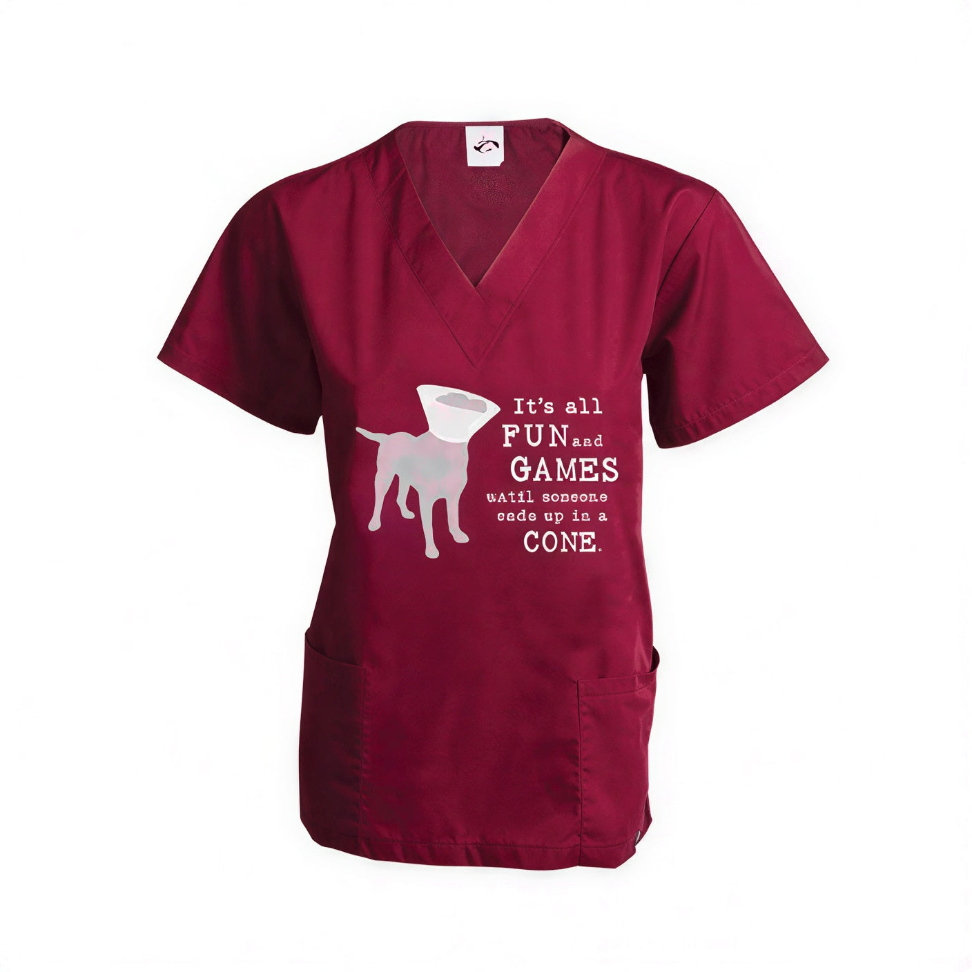 Jorgensen Labs Dog Is Good Surgery Scrub - Large, Wine
