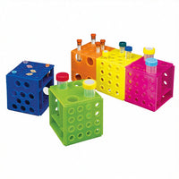 Jorgensen Labs Universal Cube Test Tube Rack – Autoclavable Multi-Format Laboratory Tube Holder