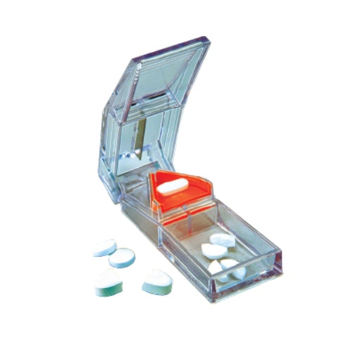 Jorgensen Labs J0696D Deluxe Clear Pill Splitter - Precision High-Carbon Blade Tablet Cutter