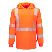 Portwest L042 Hi-Vis Lightweight Hooded T-Shirt L/S