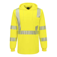 Portwest L042 Hi-Vis Lightweight Hooded T-Shirt L/S