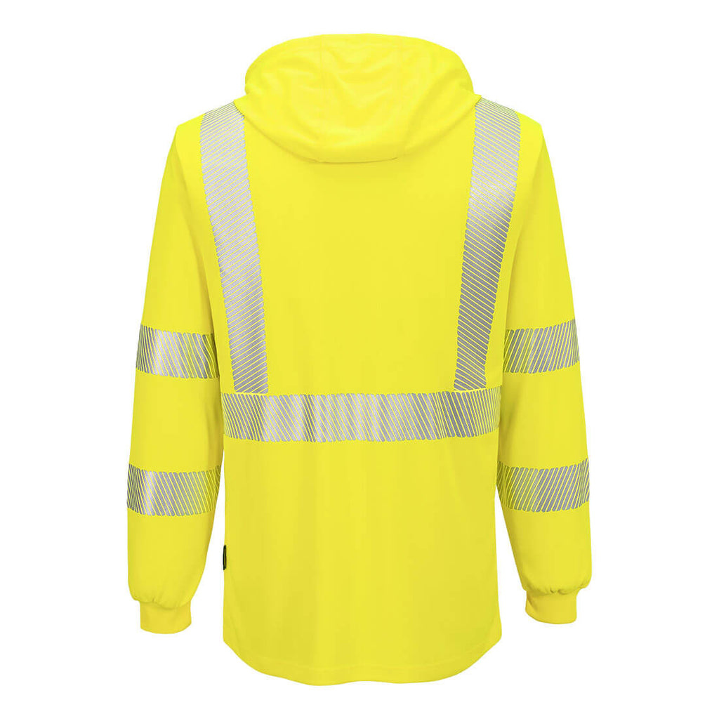Portwest L042 Hi-Vis Lightweight Hooded T-Shirt L/S