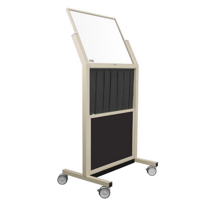 Phillips Safety Tilted Mobile Radiation Barrier | 0.5mm Pb Eq Protection with Reach-Through Access Curtain