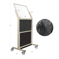 Phillips Safety Tilted Mobile Radiation Barrier | 0.5mm Pb Eq Protection with Reach-Through Access Curtain