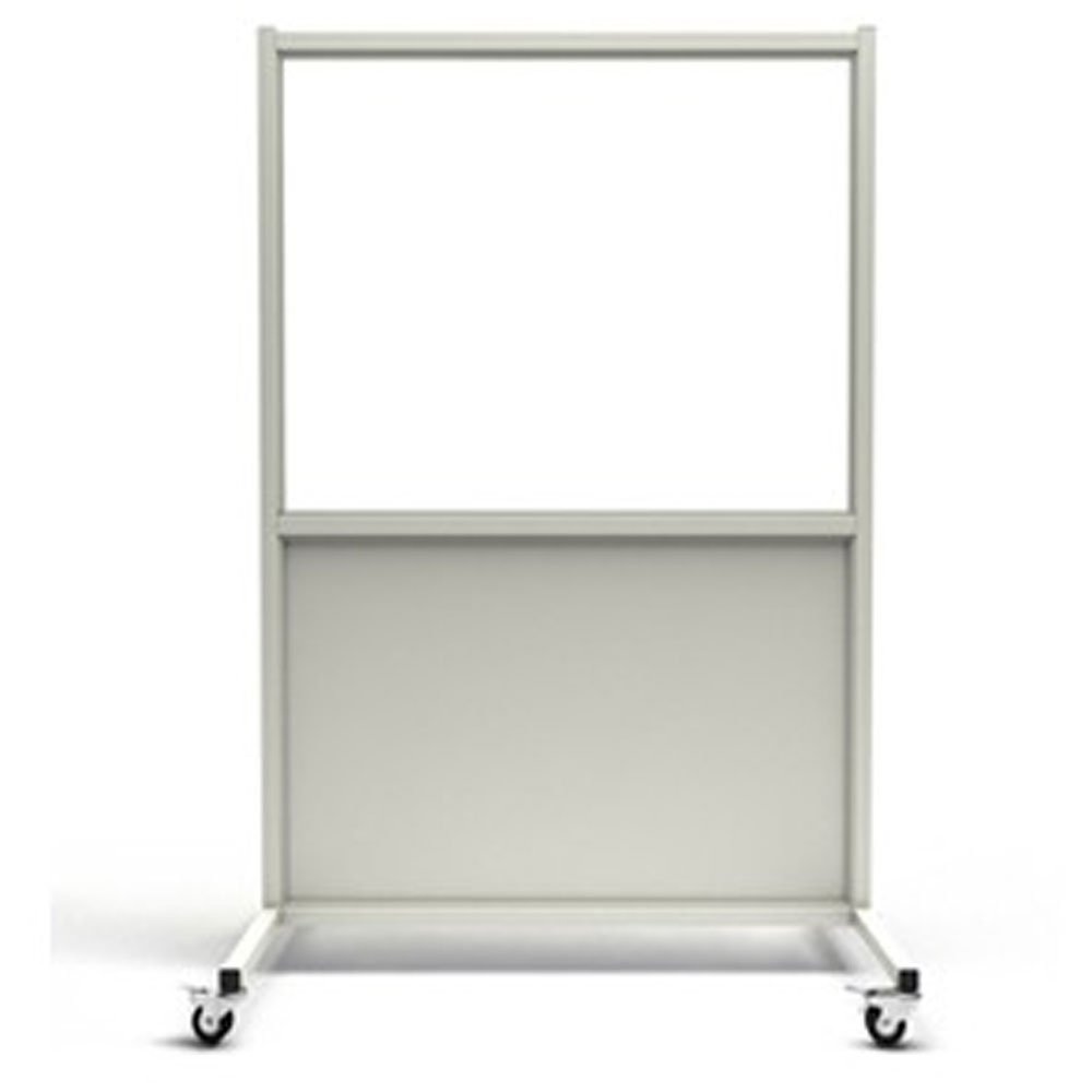 Phillips Safety Mobile Leaded Barrier | 2.0mm PbEq Protection with 48" x 30" Panoramic Viewing Window