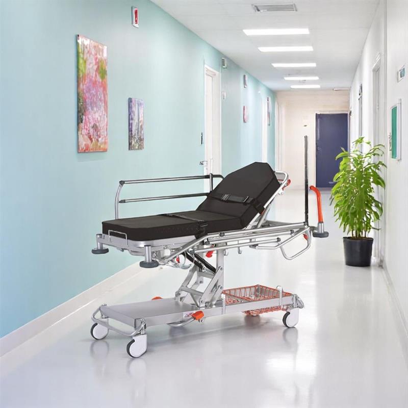 Nitrocare LILO SD01-P Hydraulic Pediatric Transport Stretcher with Full-Length Safety Rails and Trendelenburg