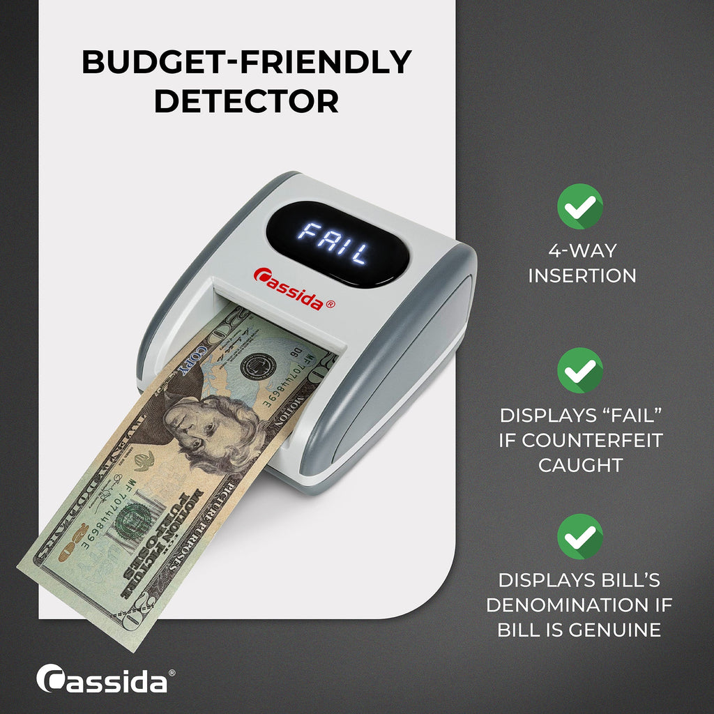 Cassida CCS-150 Counterfeit Money Detector and Bill Value Reader