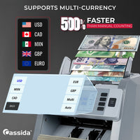 Cassida CRS-8500 Mixed Bill Counter Sorter and Reader