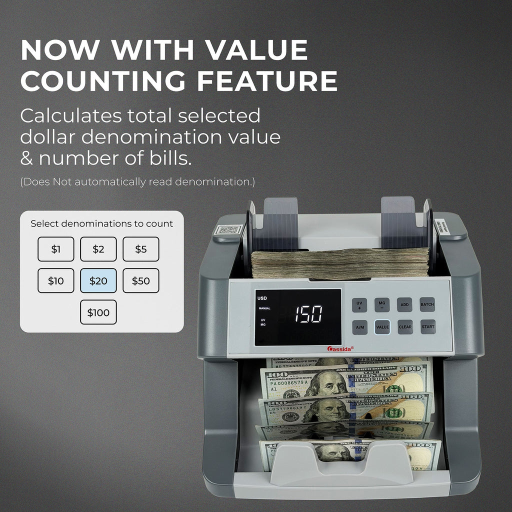 Cassida CRS-6200 Top Loading Bill Counter