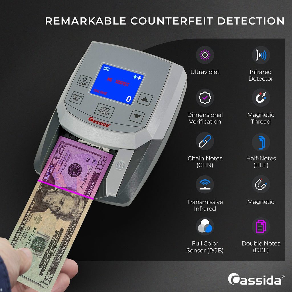 Cassida CCS-200 Counterfeit Money Detector and Bill Counter