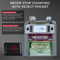 Cassida CRS-9500 2-Pocket Mixed Bill Counter Sorter and Reader