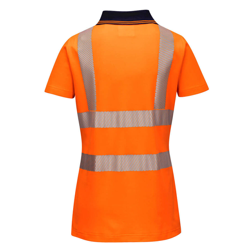Portwest LW72 Hi-Vis Women's Cotton Comfort Pro Polo Shirt S/S