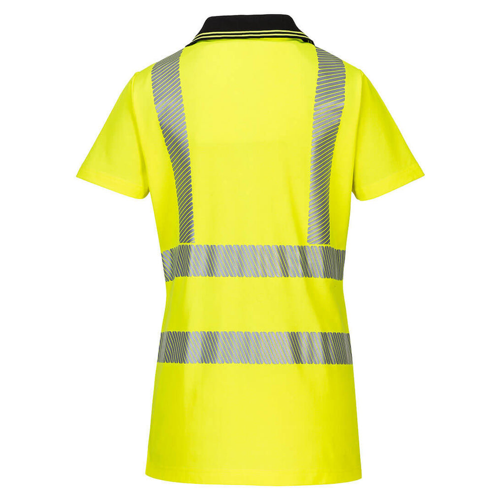 Portwest LW72 Hi-Vis Women's Cotton Comfort Pro Polo Shirt S/S