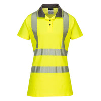Portwest LW72 Hi-Vis Women's Cotton Comfort Pro Polo Shirt S/S