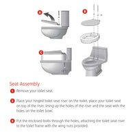 Rhythm Healthcare Bolt On Hinged Raised Toilet Seat