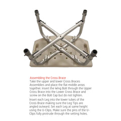 Rhythm Healthcare Deluxe Bariatric Bath Chair with Cross-Frame Brace